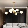 Lampadari Lampadario moderno Sfera di vetro Sala da pranzo Cucina Soggiorno Camera da letto Soffitto Illuminazione per interni InstallazioneCD