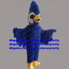 Traje de mascote de peles longo azul Jay Bird Cyanocitta Cristata Eagle Hawk Personagem Adulto Novos Produtos Cerimônia de Negócios ZX31