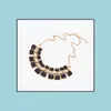 Chokers Neue Edelstein-Choker-Halsketten Europäische und amerikanische geometrische Öltropfenschichten Anhänger Ketten Kragen Knochenschmuck Sir Geschenk Dhdwa
