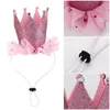 Собачья одежда 2pcs/Set Pet Tutu юбка для пачки милый костюм для вечеринки с короной повязкой для платья на день рождения