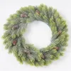 Decorative Flowers Wreaths Artificial Pine Needles Branches Cones Christmas Garland for Home Window Door Hanging Decoration Wreath Plant 221109