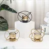 Ljusstake Ins Style Tea Light Holder Steel With Glass Cup Classic Iron Decor Lantern Christmas Party