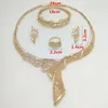 Necklace Earrings Set Kingdom Ma Dubai Gold Bracelet Earring Ring For Women African France Bridal Wedding Party Jewelery Gifts