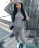 2024 Designer Brand Costumes de jogging Femmes Survêtements Lettre Imprimer Deux 2 pièces Ensemble Sweats à capuche Pantalons à manches longues Sweatsuits Sportswear 5XL Plus Taille Outfit Vêtements 8904-4