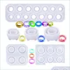 Other 6/14 Hole Rings Mold Handmade Diy Making Ring Jewellery Tools Sile Mod Crystal Epoxy Resin Molds For Jewelry Made Drop Deliver Dhzyt