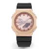 Heren sport quartz digitaal horloge Iced Out horloge Afneembare gemonteerde metalen wijzerplaat LED dual display GM Oak Series