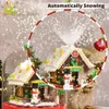 크리스마스 장난감 huiqibao 크리스마스 시리즈 음악 상자 빌딩 블록 산타 클로스 그림 트리 시티 B 어린이를위한 장난감 친구 XMAS 선물 L221110