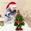 Christmas Toy New Kawaii Singing Dancing Christmas Tree ffed Toys Electric Music Plush Toy Doll for Kid Music Christmas Singing Dancing L221110