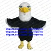 Black White Long Fur Eagle Hawk Mascot Costume Tiercel Falcon Vulture Adult Character Party ￅrlig symposium ZX142