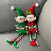Giocattolo di Natale di grandi dimensioni Natale Peluche Gamba Elfo Ornamenti per bambole Ragazzi e ragazze Elfo Bambole giocattolo Capodanno Decorazioni per la casa Ornamenti per l'albero di Natale L221110