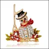 Broches Broches Broches De Noël Broches En Gros Cristal Strass Fleur Étoile Bonhomme De Neige Conception Broche De Noël Bk Mix Drop Livraison Jewe Dhlsz