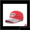 Casquettes De Baseball Ins Mode Designer De Luxe Colorf Diamants Cristal Couronne Bleu Jeans Demin Baseball D'été Pour Femmes Filles Chapeaux De Soleil Yhxhc Otarm