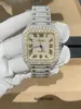Armbanduhren Icedout Uhr Hiphop Rapper 2022 Natural Moissanit Uhrwerk Ice Starry KK Uhr 458782415