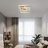 Plafonniers Light Dimmable Flush Mount Close To With Gold Shade Moderne Acrylique Luminaires Pour Salon