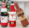 2023 Noël Tricot Bouteille De Vin Couvre Flocon De Neige Arbre Vins Bouteilles Manches Vêtements Avec Bonhomme De Neige Renne Bière Couvre Nouvel An Xmas Décoration De La Maison