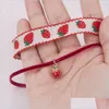 Chokers Cara de colares de gargantilha pingente de pingente vermelho para mulheres para mulheres Clube de festas veet veet webbing colar j￳ias de moda j￳ias entregar p dhuag
