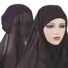 Ethnische Kleidung Arabische muslimische Frauen Turban Hijab Niqab Islamische Gesichtsmaske Abdeckung Schal Schal Damen Hijabs