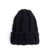 Femmes hiver tricoté bonnets chapeau chaud solide casquettes femme automne dame Ski Bonnet Skullies
