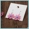 Charme mignon petites fleurs boucles d'oreilles de charme pour les femmes douces coréennes résine marguerite tournesol personnalité féminine boucles d'oreilles bijoux en gros Dhw2I