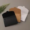 Коробка подарочной упаковки 4х6 дюйма черно -белая картонная картонная упаковочная коробка коробка kraft postcard convelope picte package case p1110