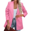 Ternos femininos Toque para a pele Lady Lapeel Blazer Suit Coat Woy Mulheres de manga comprida roupas femininas