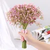 Kwiaty dekoracyjne sztuczny kwiat plastikowy gipsophila 16 gałęzi bukiet panna młoda Hand Holding Wedding Decoration Decor Decor Fake