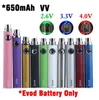 EVOD UGO V3 UGO-VII 510 Vaporizer Battery 650mAh Vape Pen Battery oem Adjustable Voltage Custom Logo