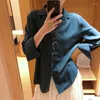 Bloups feminina temperamento Escritório Camisa de Manga Longa Tops Mulheres Designer de Chiffon Designer Fashion Spring Autumn Rua Roupos de rua Lapela