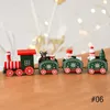 Décorations de Noël Train en bois Joyeux Ornements Décor pour la table de la maison 2022 Noel Navidad Cadeaux de Noël Année