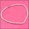 Colliers De Perles 8Mm Verre Imitation Perle Collier Ras Du Cou Femme Simple Clavicule Perles Chaînes Bijoux Accessoires En Vente Usine D Dhzfb