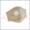 Designer Masker ADT Cotton Face Masks Justerbar skydd Mask PM 2 5 Dammt￤t tv￤ttbar med andning Vae Drop Delivery Home Gard Dhhxt