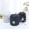 Bolsas de cosméticos Casos de moda redonda à prova d'água Organizador de maquiagem feminino kit de higiene pessoal de armazenamento