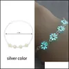 Charm Bracelets Charm Bracelets 2022 Luminous Flower Peach Heart Fashion Bracelet Fluorescent Love Star In The Dark Halloween Party Dhxg7