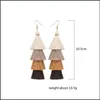 Dangle Chandelier Handmade Cotton Thread Earring Fashion Bohemian Style Tiered Tassel Earrings Long Eardrop Women Dangle Chandelie Dhb5H