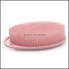 حمام فرش الإسفنجات أجهزة التنظيف sile body scrubber loofah double -side exfoliating حمام دش تنظيف فرش فرش للأطفال men wome dhf8d