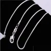 Chains 1 2Mm 925 Sterling Sier Plated Smooth Snake Chains Women Necklaces Jewelry Size 16 18 20 22 24 26 28 30 Inch Wholesale Drop D Dhdfw