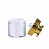 Or 30 50g pompe sans air crème pot vide acrylique crème bouteille rechargeable cosmétique conteneur Portable voyage maquillage outils