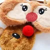 Weihnachten Hirsch niedliche Tier Augenhülle Plüsch Stoff Schlafmaske Eyepatch Winter Cartoon Nickerchen -Augen -Schatten für Weihnachtsgeschenk