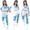 Kvinnors tv￥delade byxor Chaxiaohei 2022 Urban Leisure Women's Sweater Digital Positioning Printing Sports Two-Piece Set
