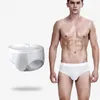 Underpants 7pcs Men Briefs Summer Hollow Out Mesh Sexy Borda respirável de roupas íntimas