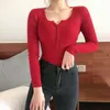 Kobiety swetry jesienne zimowe kobiety długie rękaw V SCICK Wyciągnięty pullover koreański sweter femme koszulka na dzianina ubrania jumper