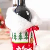 Yaratıcı Noel Şarap Şişesi Kapağı Merry Christmas Champagne Bira Örgü Ev Süsleri için Kazak Dekoru Noel Hediye Mutlu Yıllar