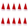 Mini Christmas Hat Tableware Holder Bag Knife Fork Set Pocket Cover Wine Bottle Xmas Hat for Merry Decoration