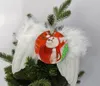 Décorations de noël par Sublimation, 100 pièces, bricolage, MDF blanc, ailes d'ange blanches, ornement, plume suspendue, décor suspendu