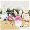 Other Festive Party Supplies Easter Faceless Doll Bunny Candy Jar 2021 Creative Rabbit Egg Shape Holder Kids Gift Storage Drop Del Dhcoo