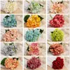 Artificial Flowers Blue Pink White Red Hydrangea Silk Flowers with Stem for Wedding Home Party Shop Baby Shower Decor Wholesale EE
