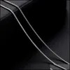 Цепочки 1 2 мм из стерлингового серебра 925 пробы с покрытием гладкие змеиные цепочки женские ожерелья размер ювелирных изделий 16 18 20 22 24 26 28 30 дюймов оптовая продажа Drop D Dhdfw020
