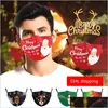 Designer Masks Merry Christmas Face Masks Dustproof Washable Reusable Mask 3D Printing Santa Snowman Deer Drop Delivery Home Garden Dhy30