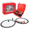 Christmas Toy Christmas Electric Train Toy Set 209 Railway Train Flame com som leve árvore de Natal Decors Kid Toy Ano Novo Presente Xmas L221110