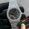 20232022 Nieuwe versie Ston Skeleton Watch Pass TT Mens Diamonds Top Kwaliteit Mechanische Eta Movement Luxe Iced OU